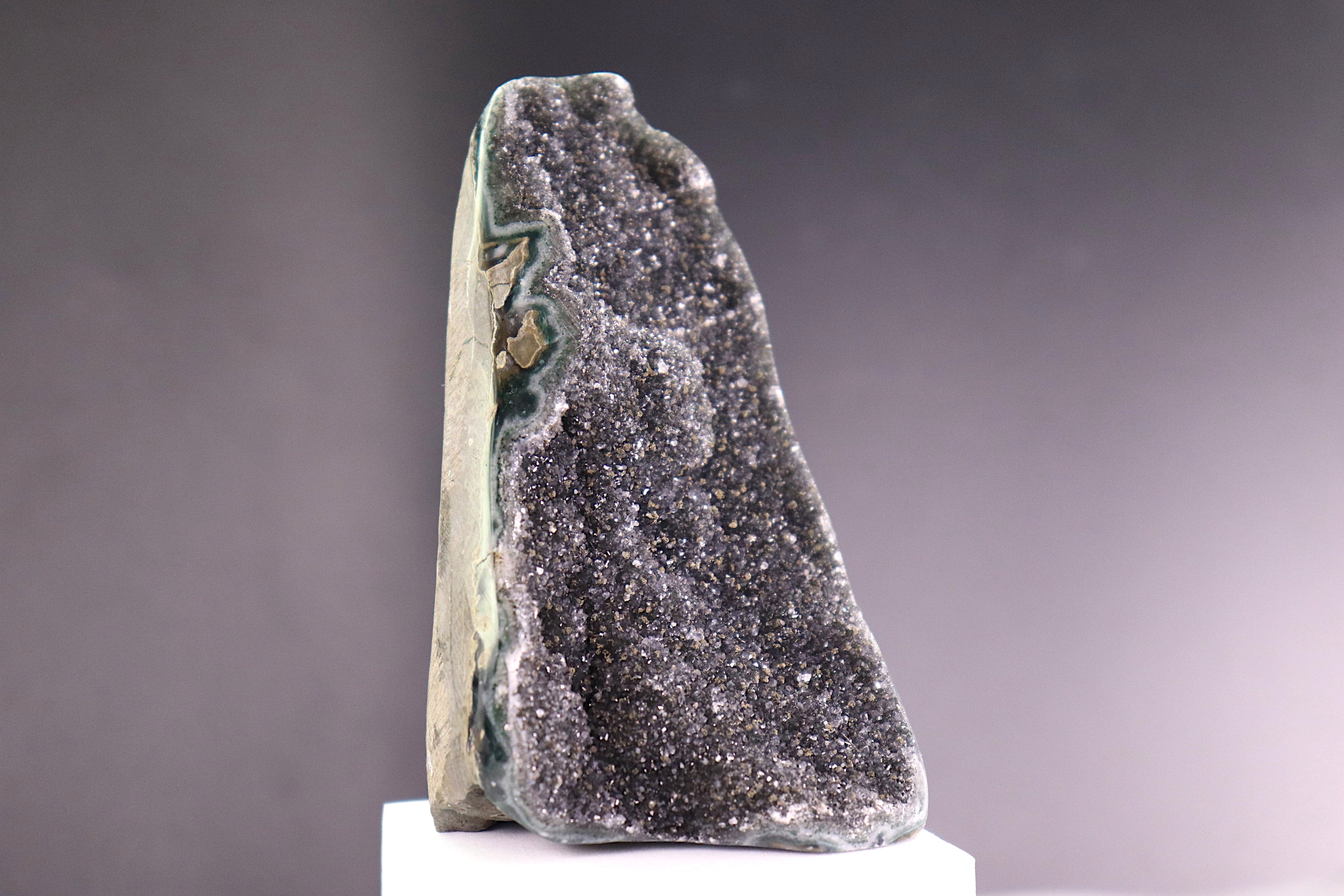 Black Amethyst Cut base on a gray background