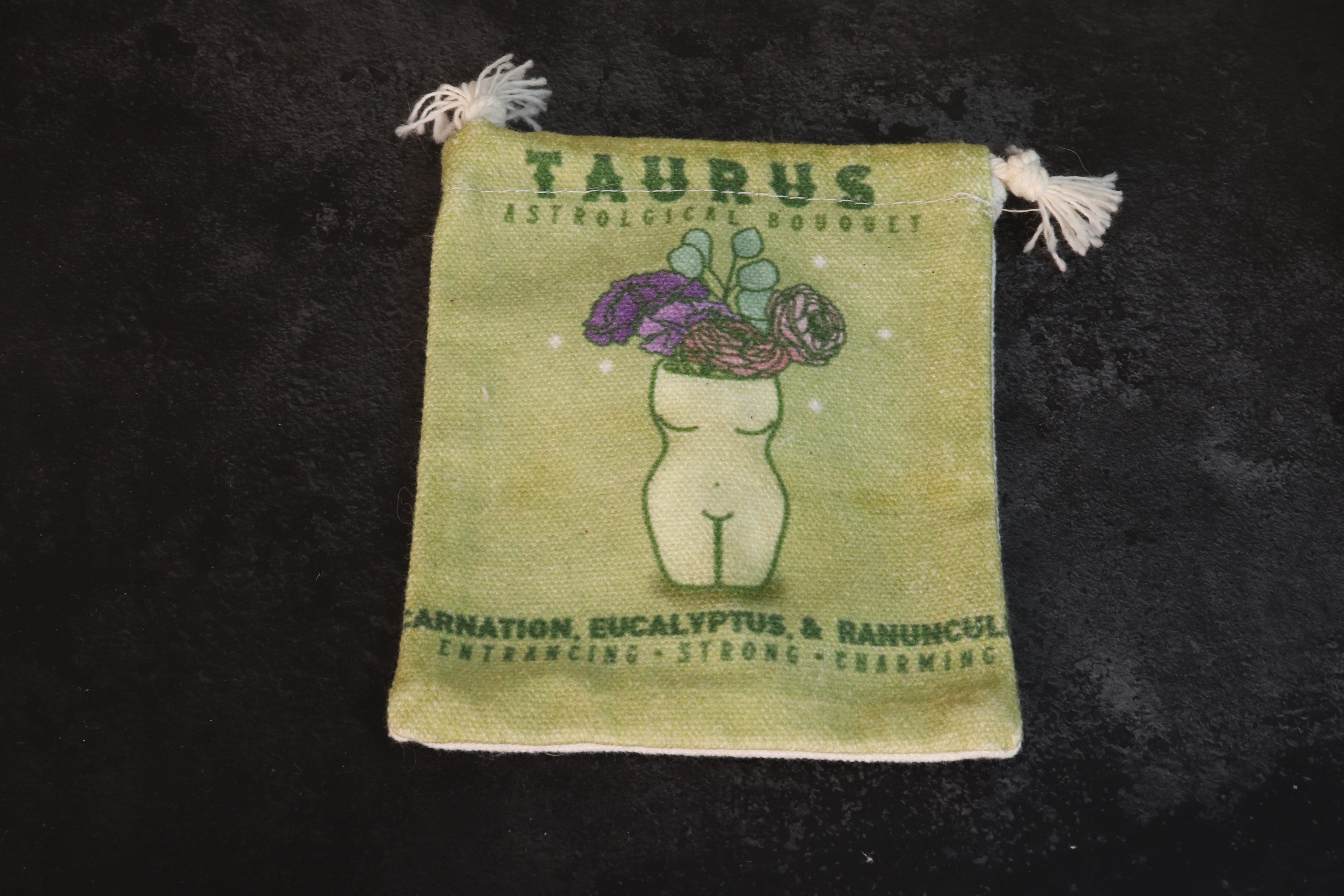 Zodiac Mantra Burlap Bag