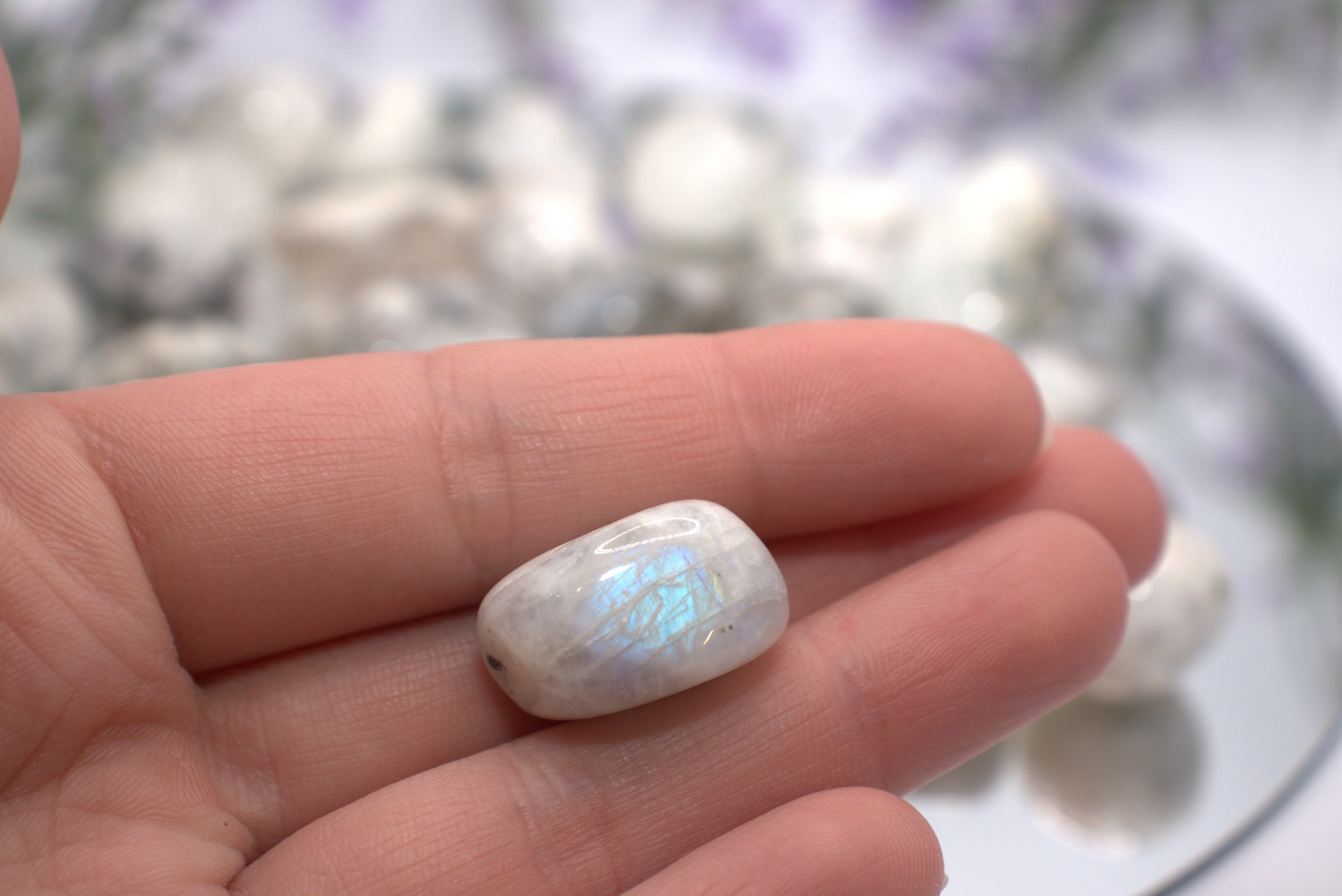 Rainbow Moonstone Tumbles