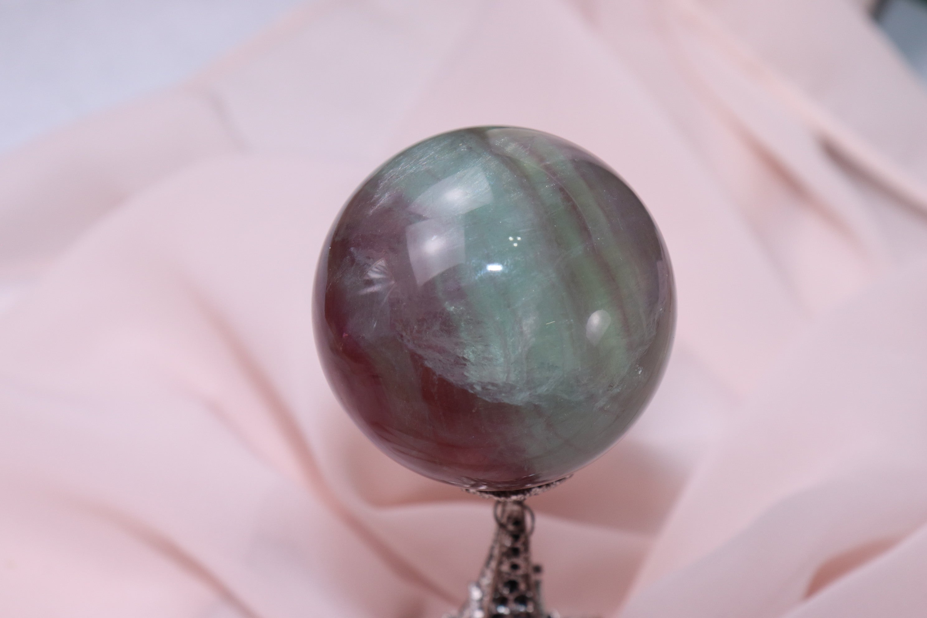 Rainbow Fluorite Sphere