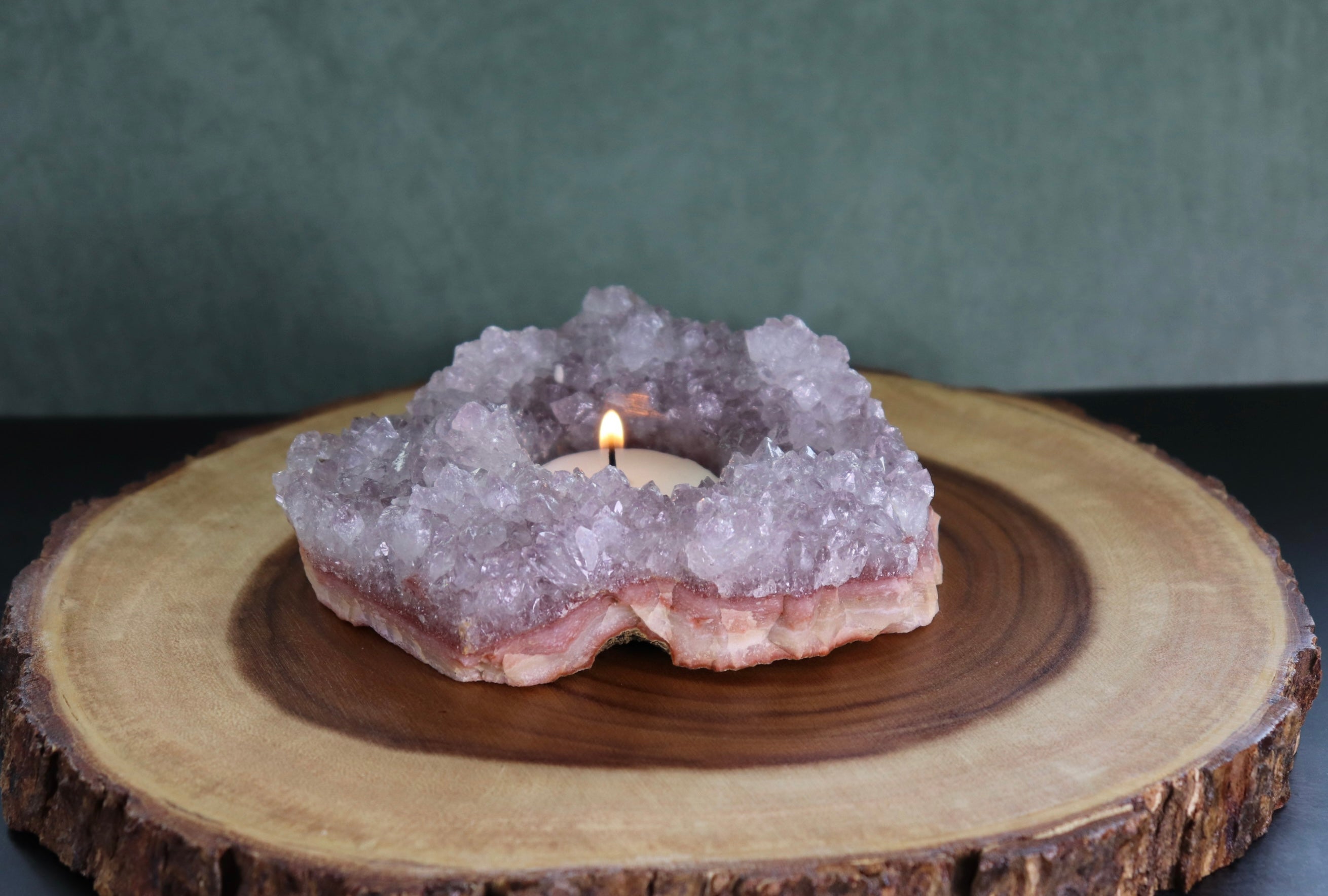 Amethyst Tea Candle Holder