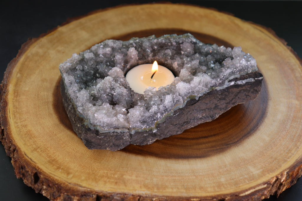 Amethyst Tea Candle Holder