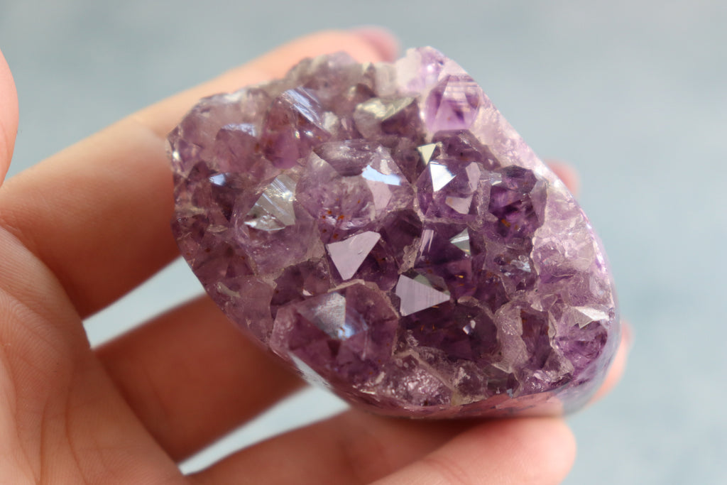Amethyst Cluster On Moss Agate