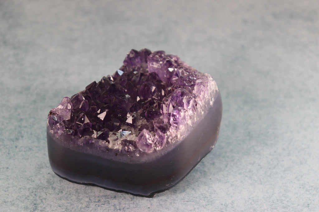 Amethyst Cluster on Moss Agate