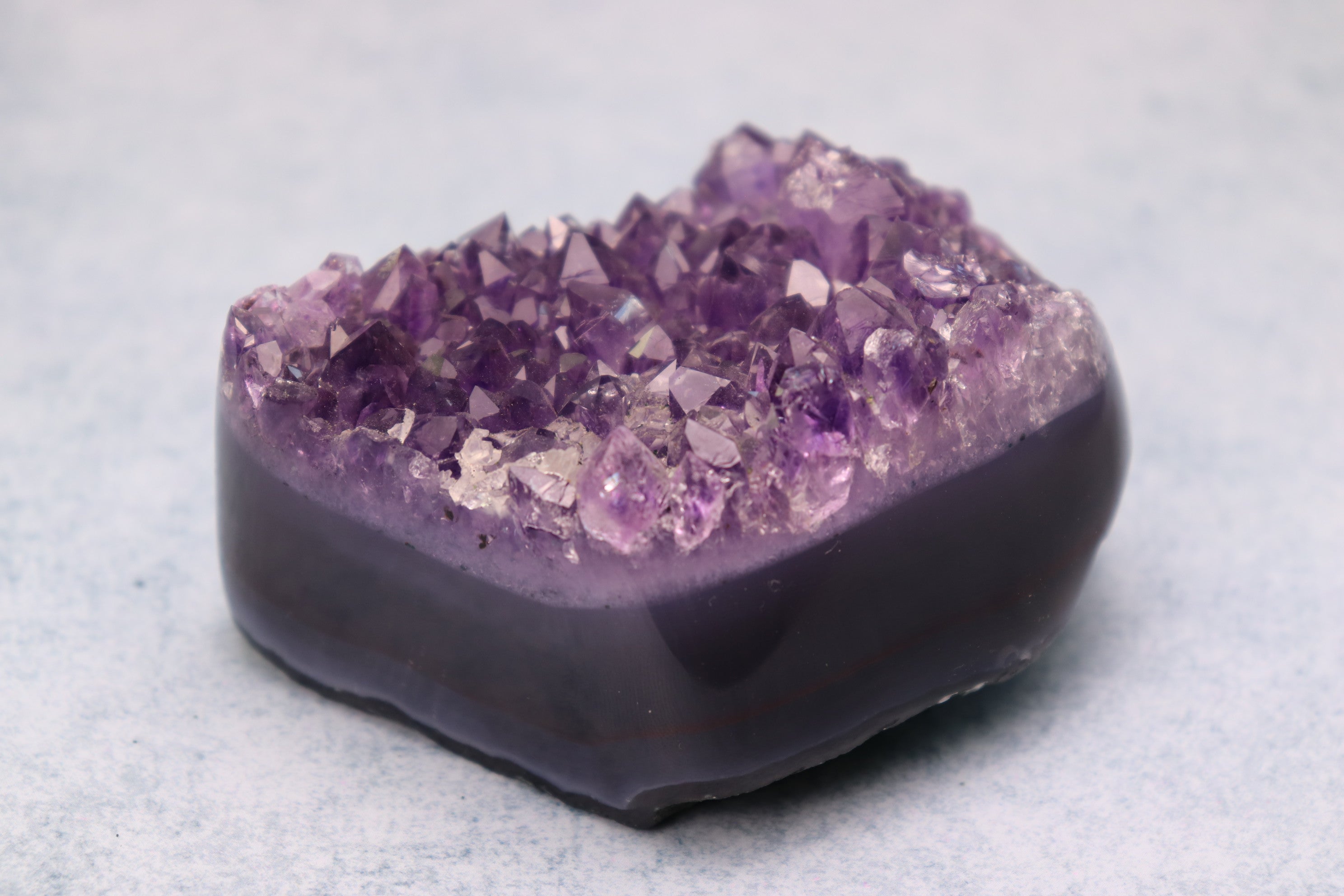 Amethyst Cluster on Moss Agate