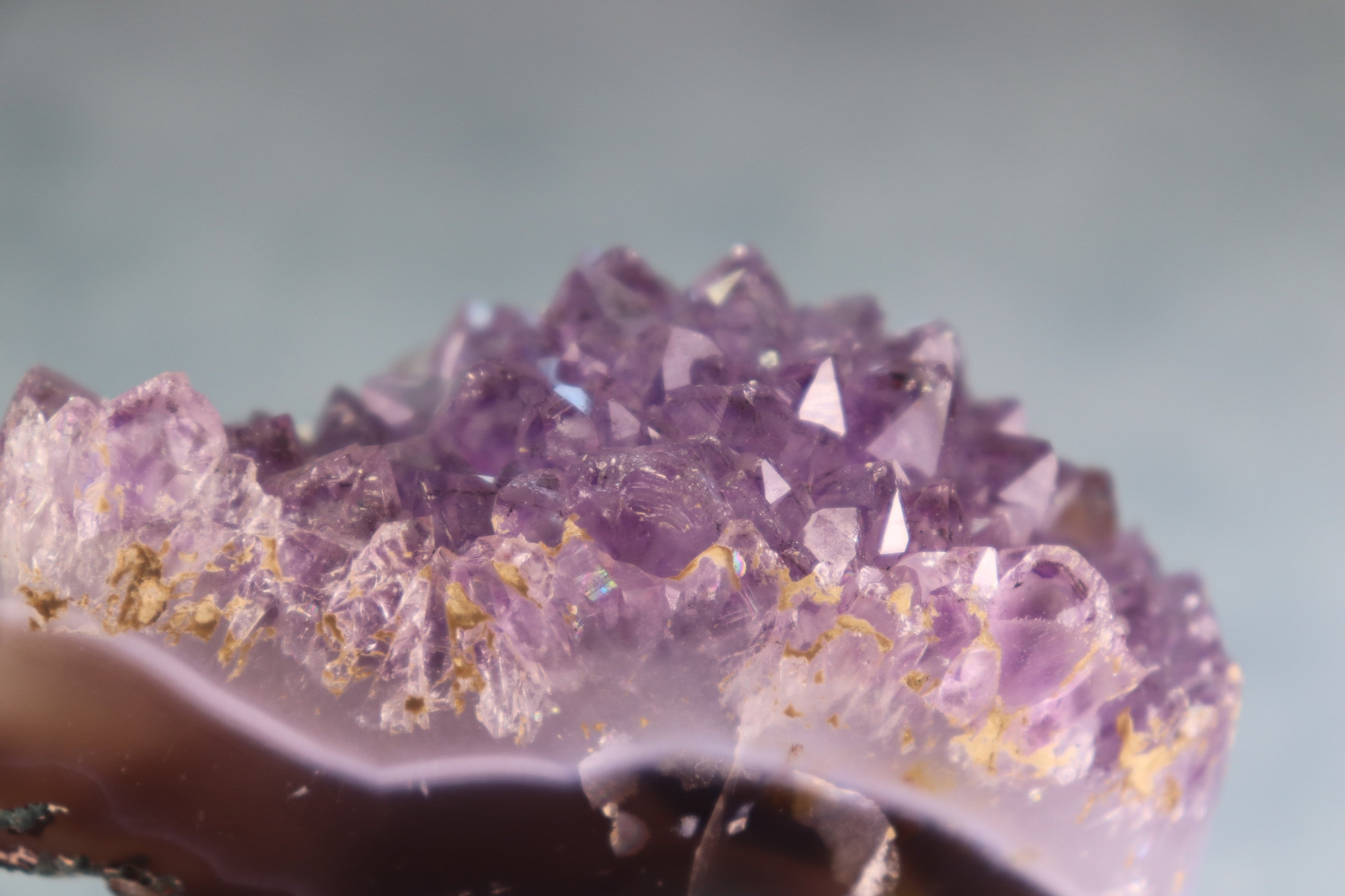 Amethyst Cluster on Moss Agate