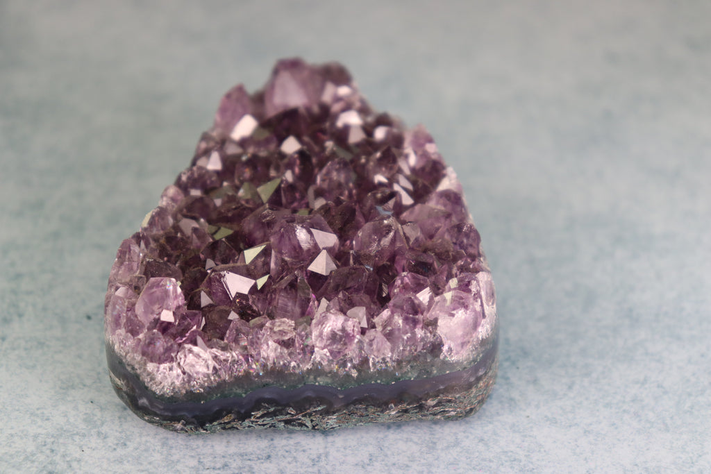 Amethyst Cluster on Moss Agate