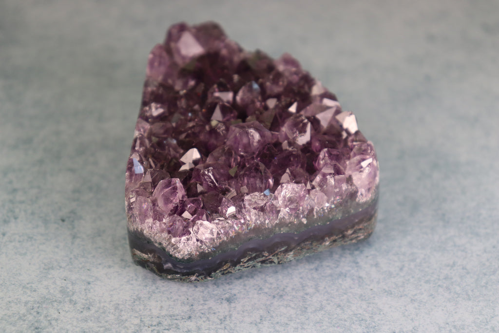 Amethyst Cluster on Moss Agate