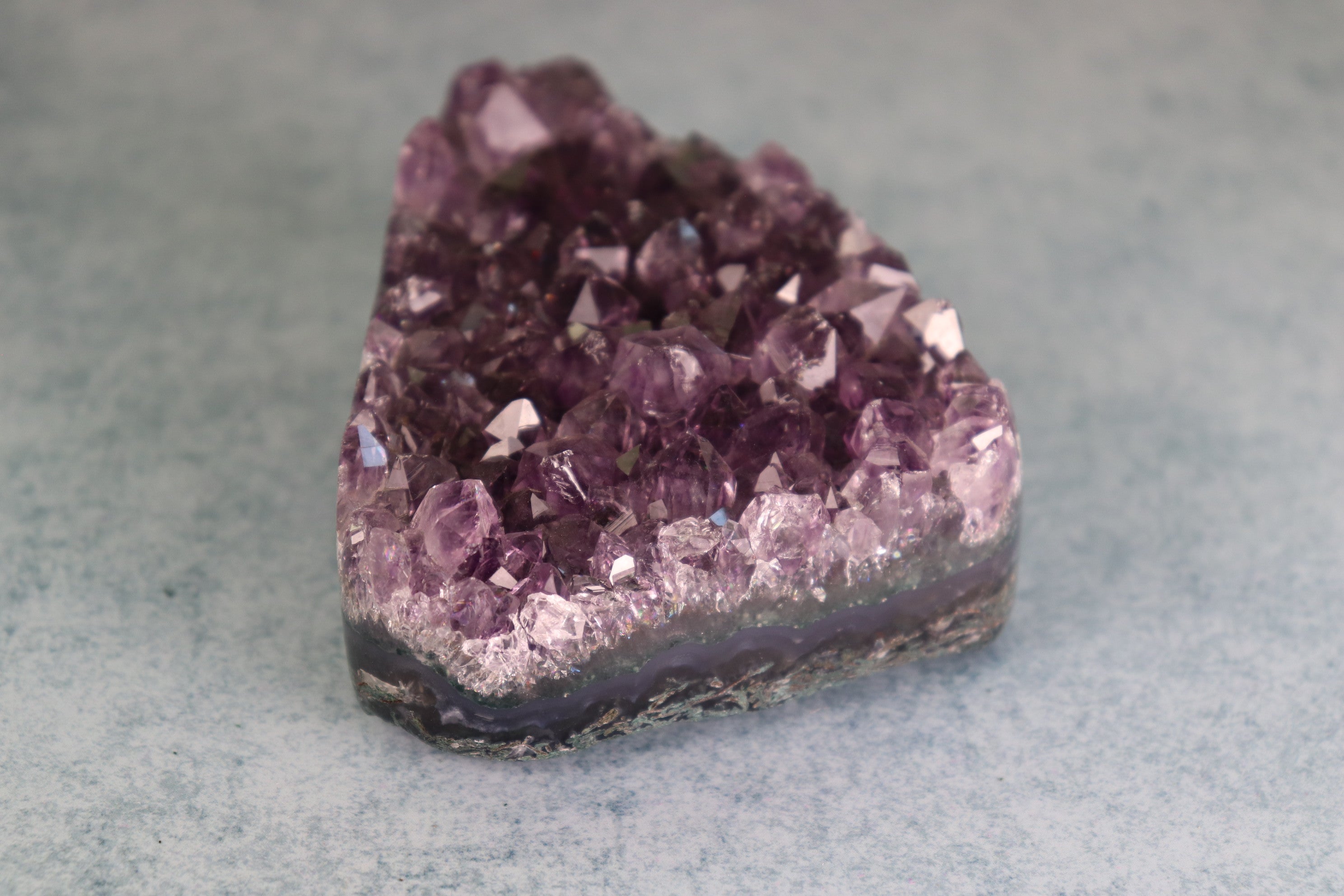 Amethyst Cluster on Moss Agate