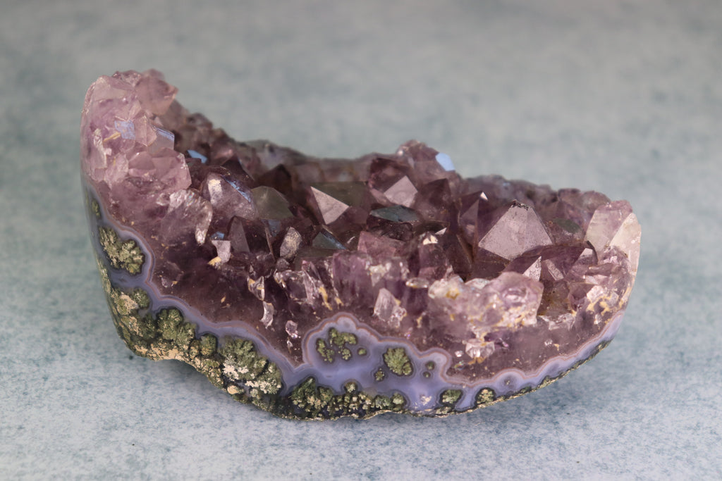 Amethyst Moss Agate Cluster