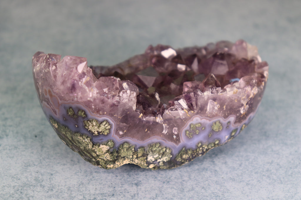 Amethyst Moss Agate Cluster