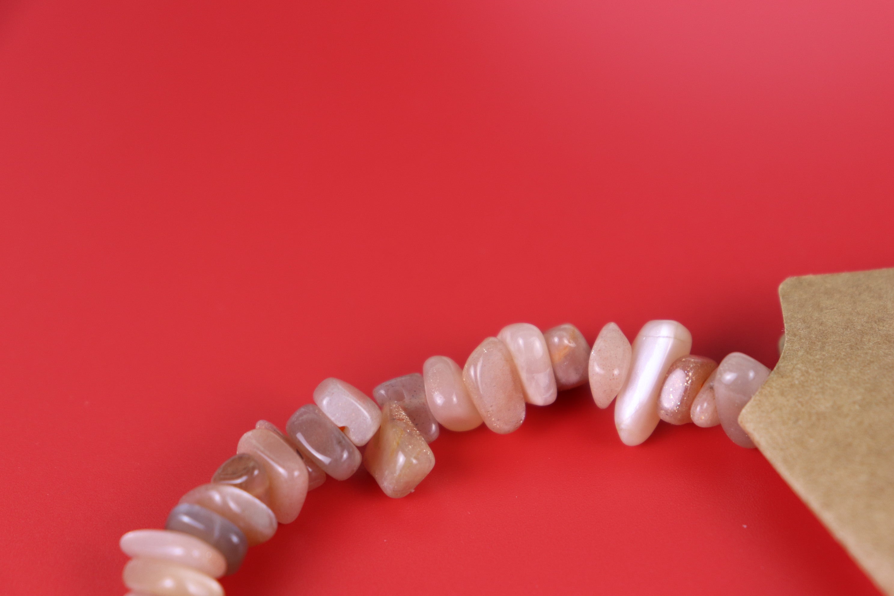 Peach Moonstone Chip Bracelet