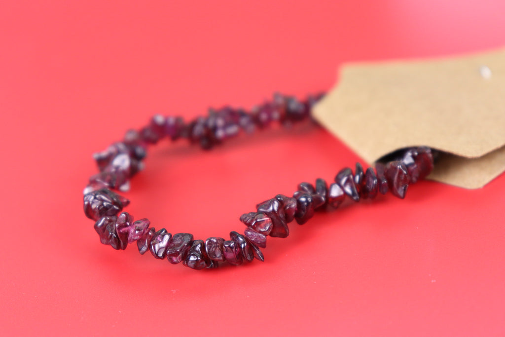 Garnet Chip Bracelet