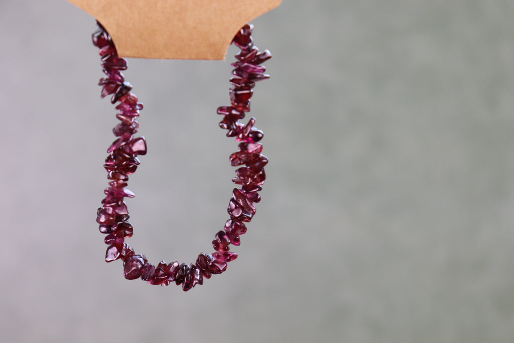 Garnet Chip Bracelet