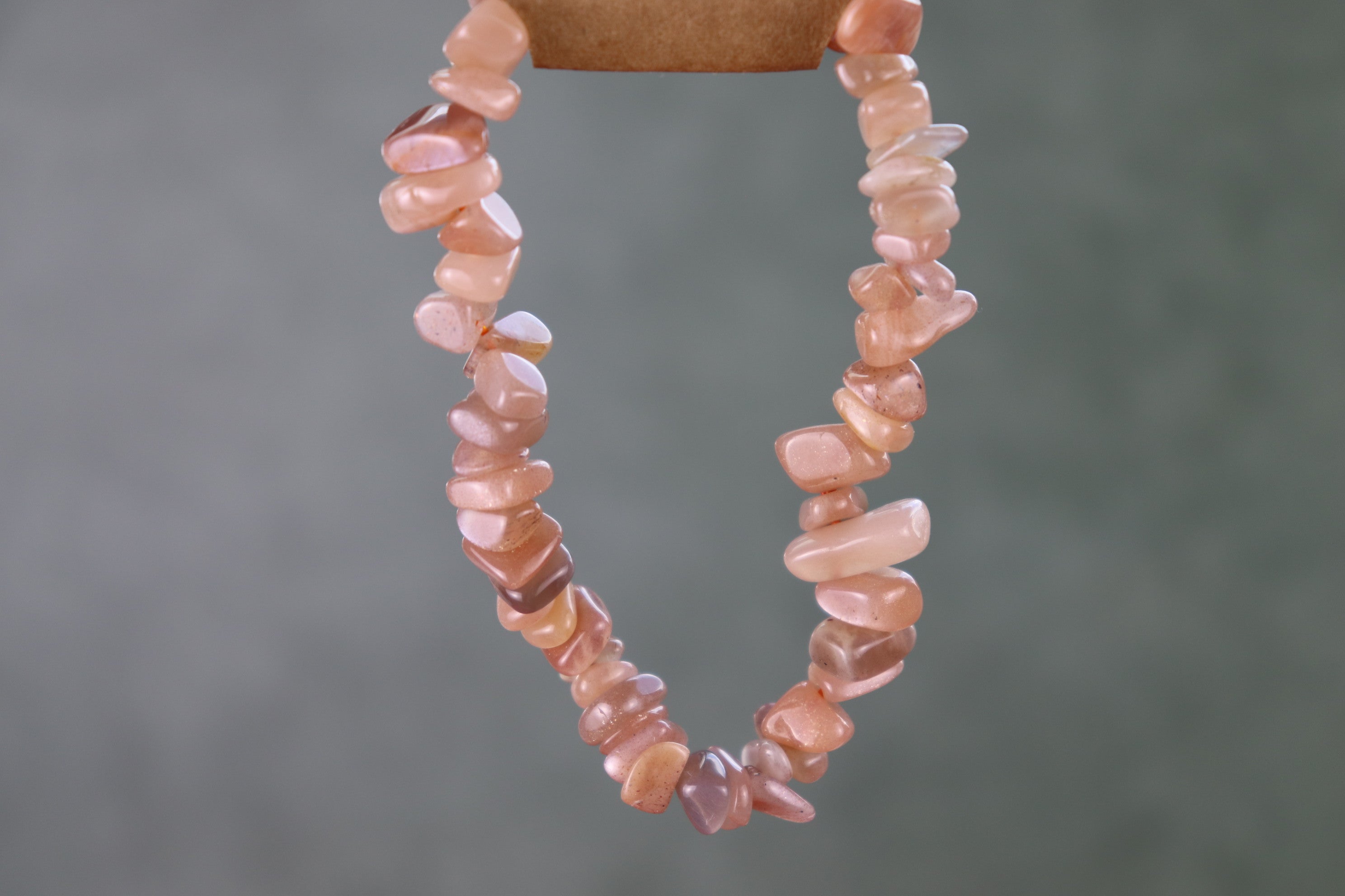 Peach Moonstone Chip Bracelet
