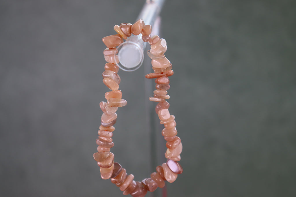 Peach Moonstone Chip Bracelet