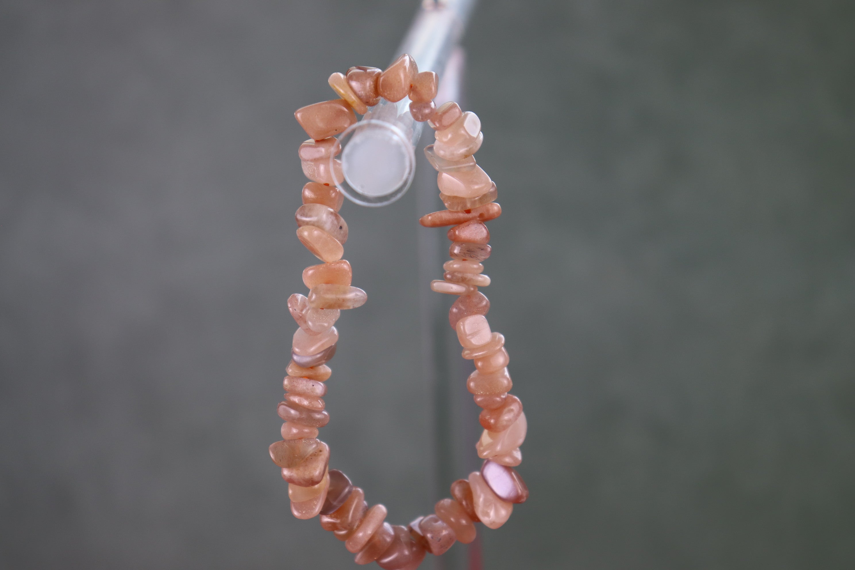 Peach Moonstone Chip Bracelet