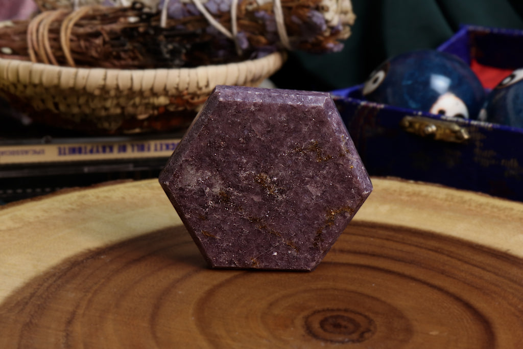 Lepidolite Hexagon
