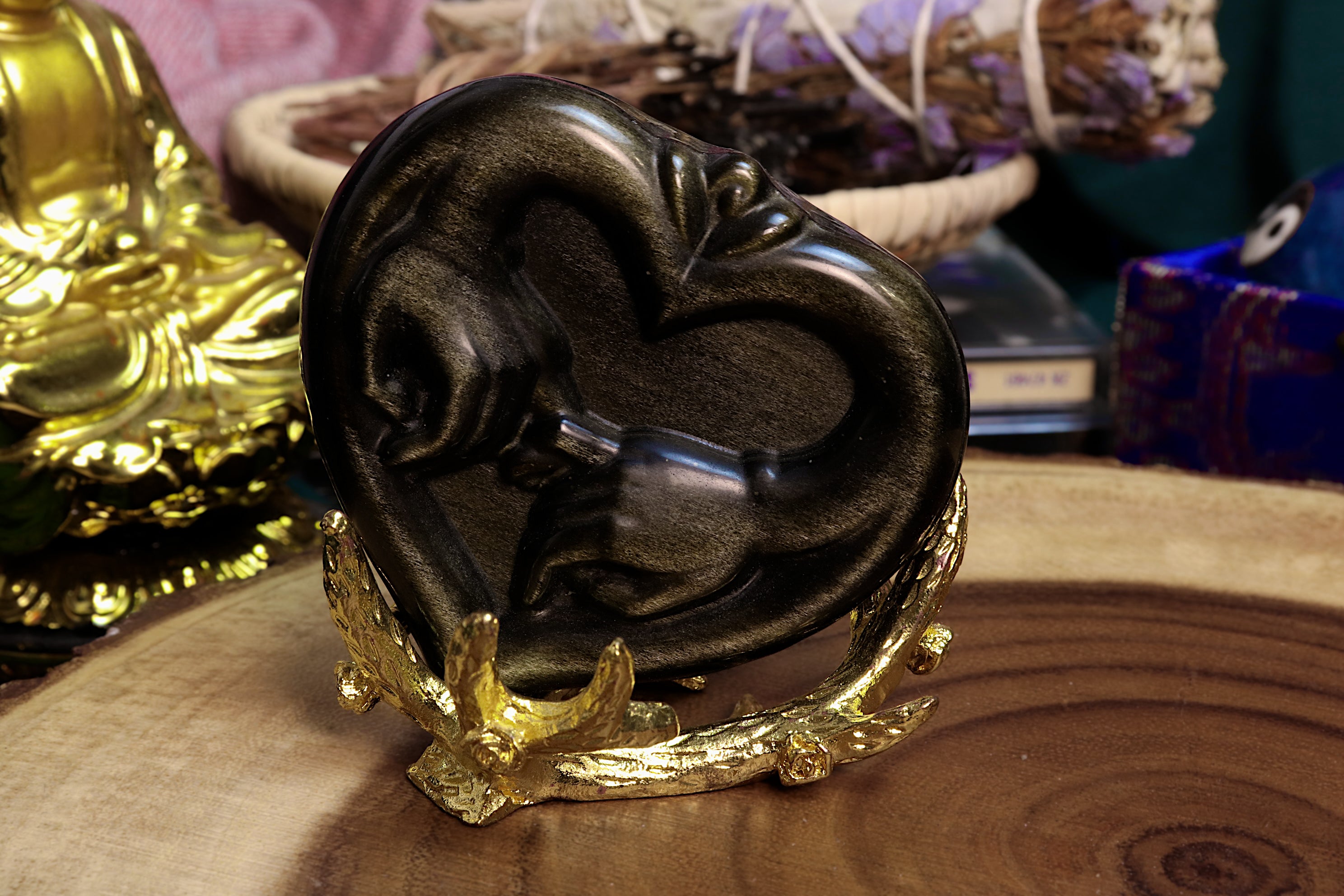 Obsidian Gold Sheen Pinky Promise