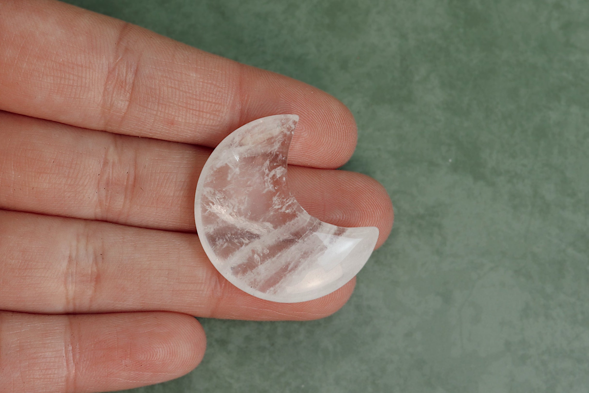 Clear Quartz Moon