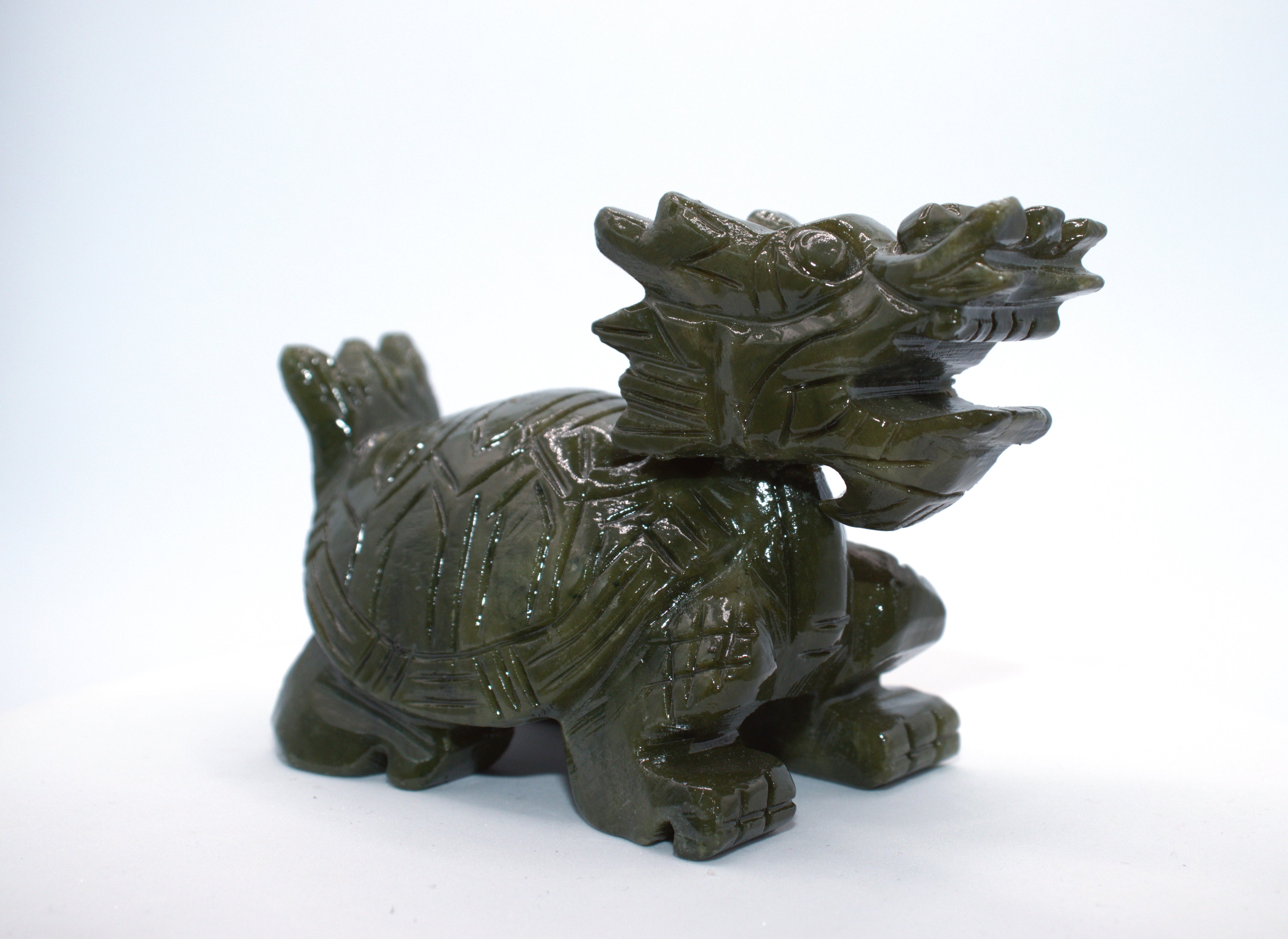 Nephrite Jade Dragon Turtle
