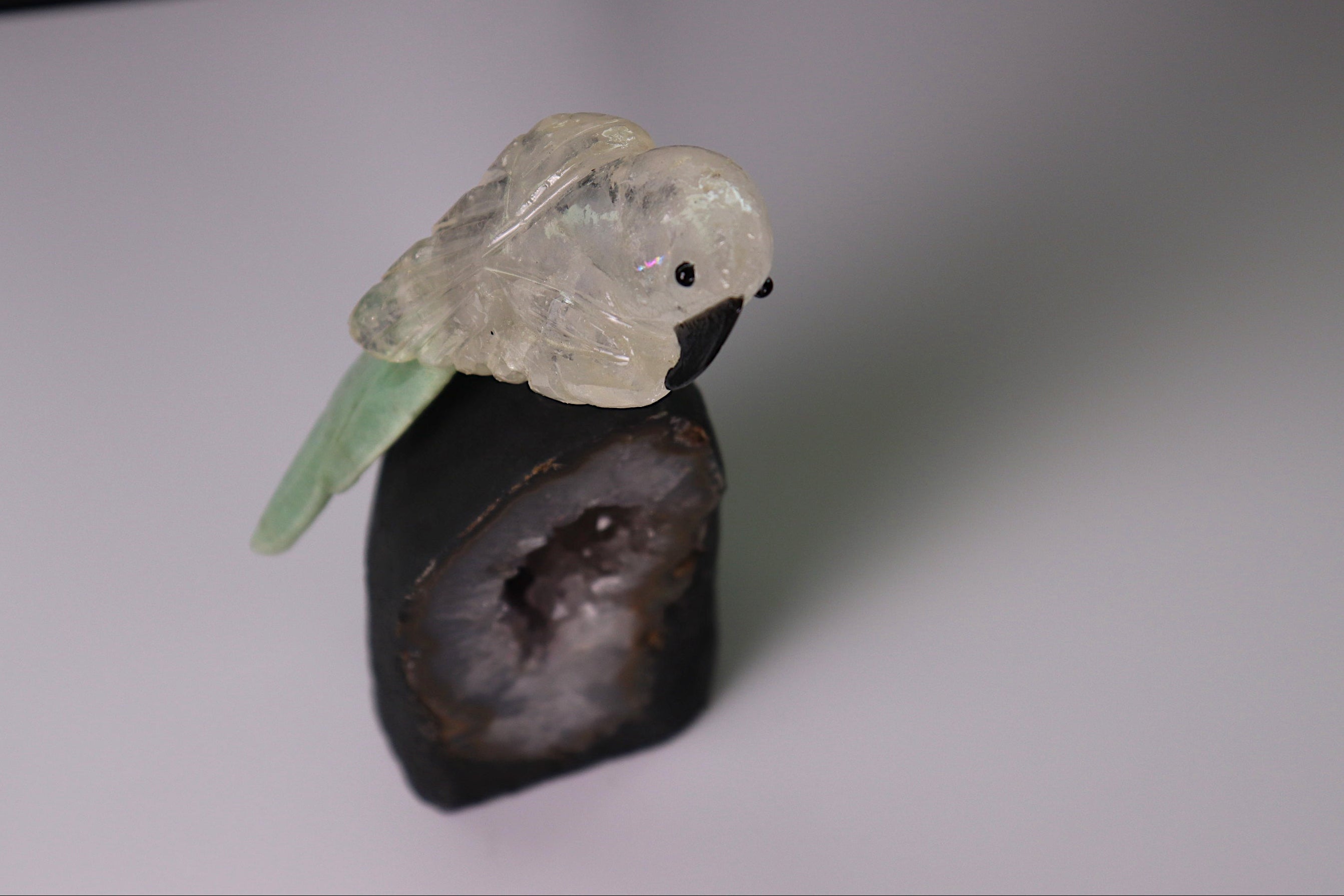 Quartz & Aventurine Bird on Amethyst Base
