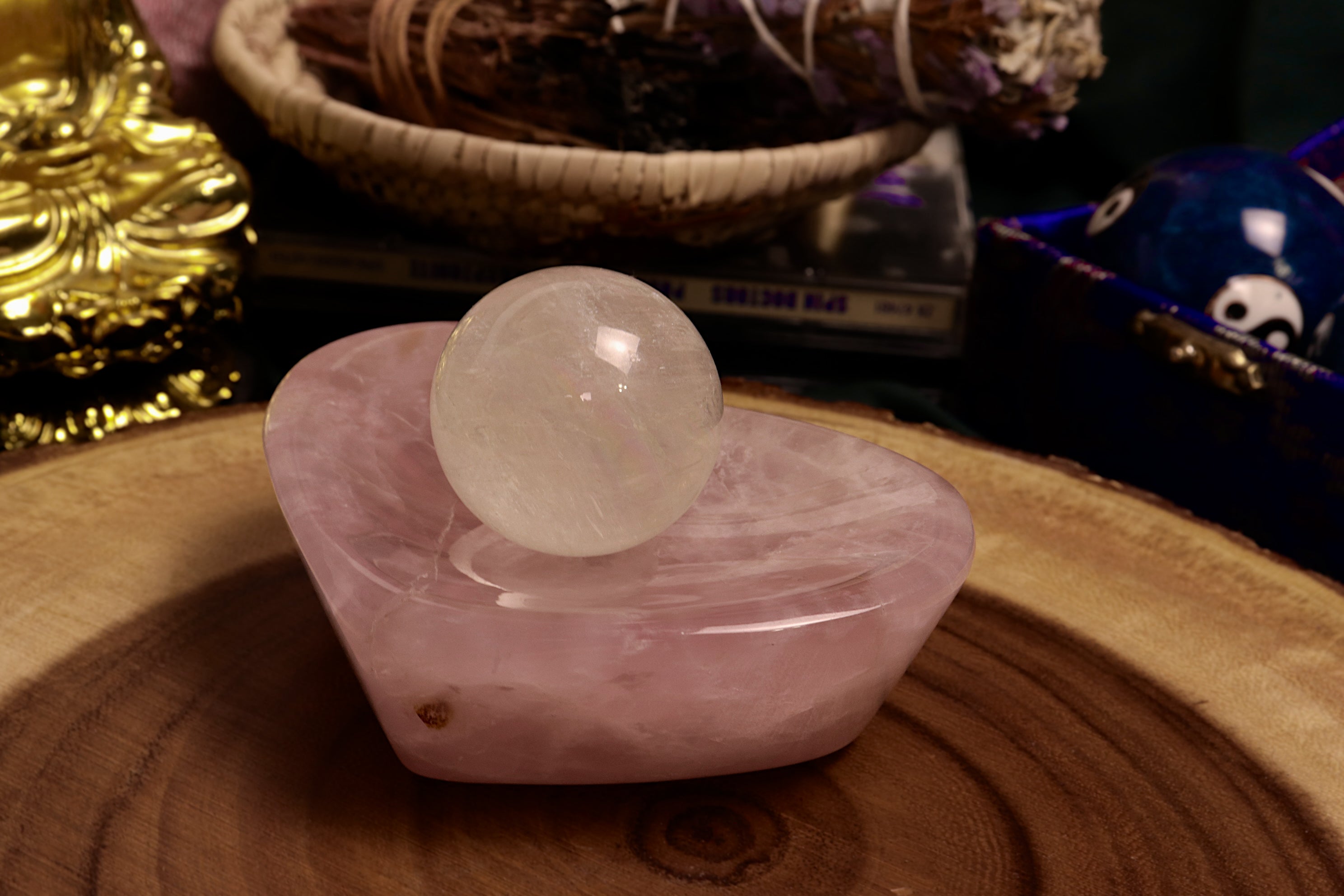 Rose Quartz Heart Bowl