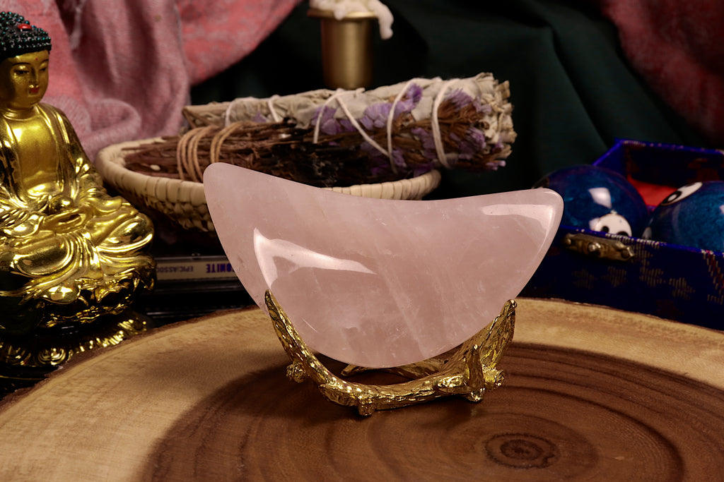 Rose Quartz Moon Bowl