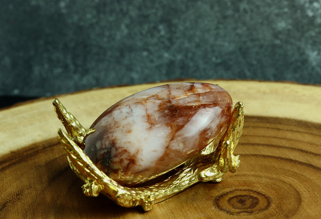 Fire Quartz Palm stone