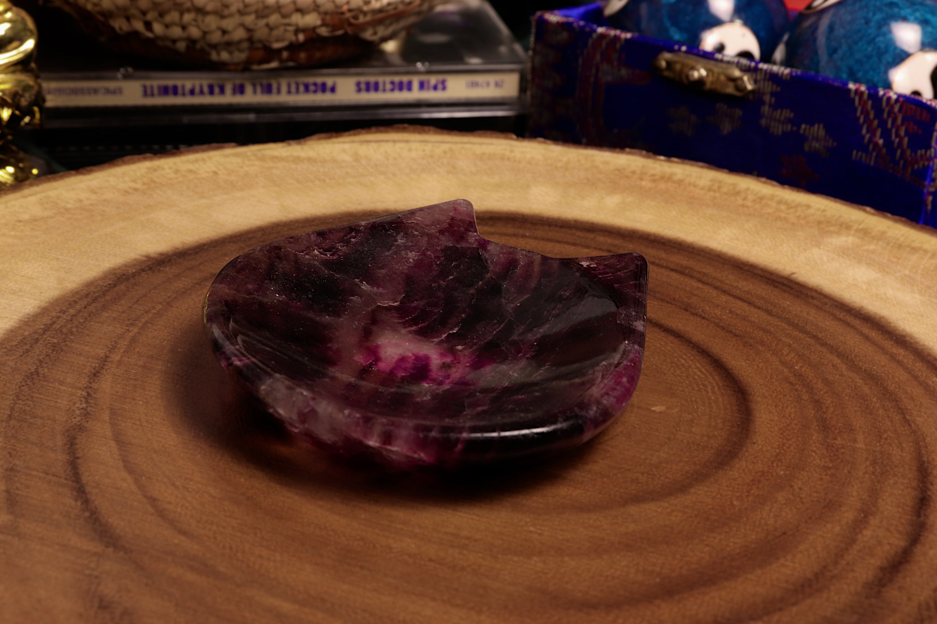 Purple Fluorite Kitty Bowl