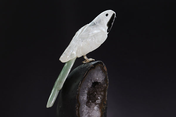 Quartz & Aventurine Bird on Amethyst Base