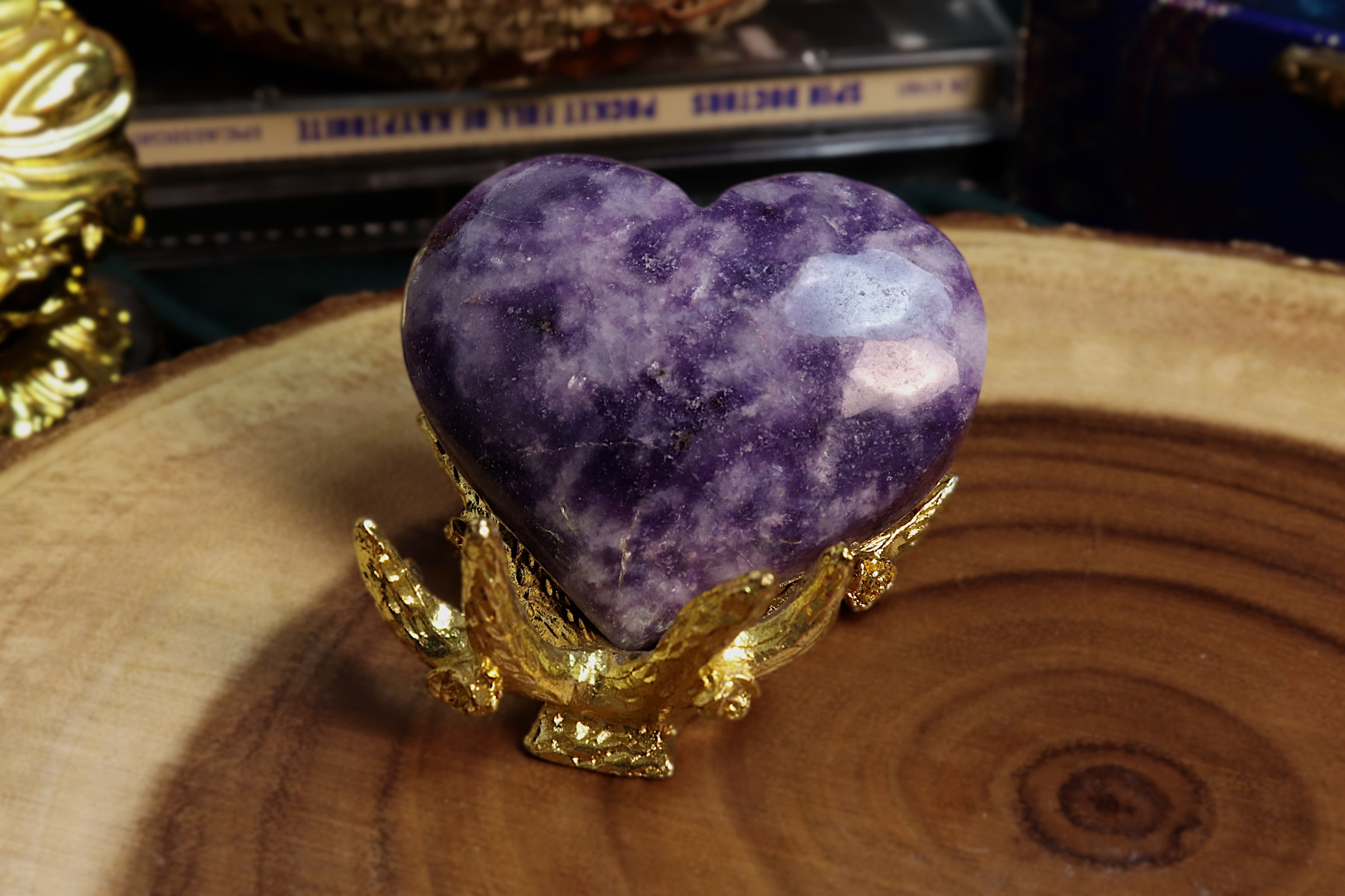 Lepidolite Heart