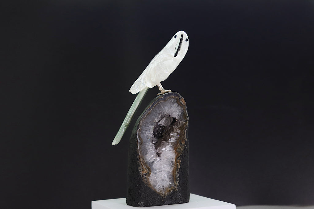 Quartz & Aventurine Bird on Amethyst Base
