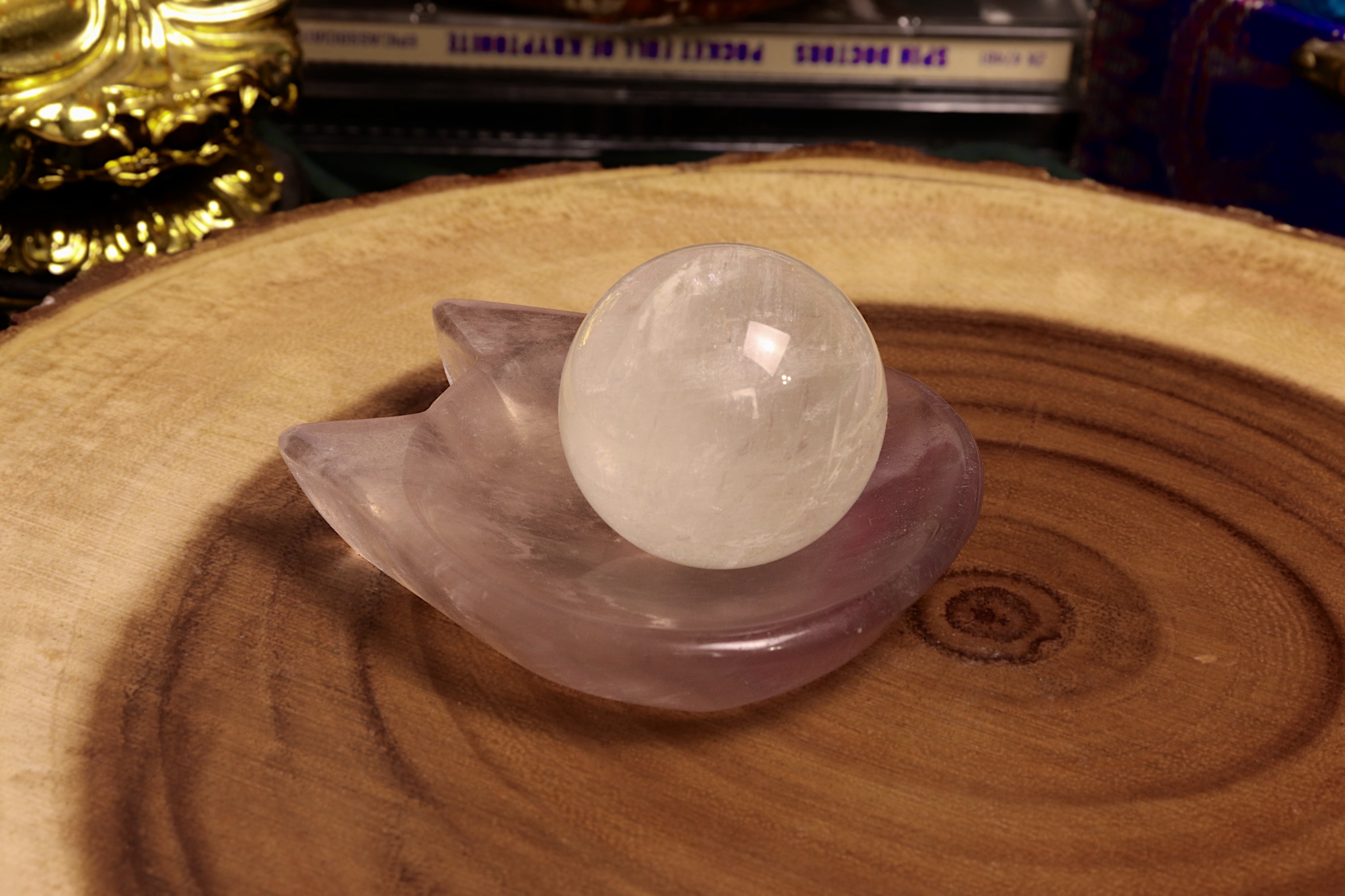 Purple Fluorite Kitty Bowl