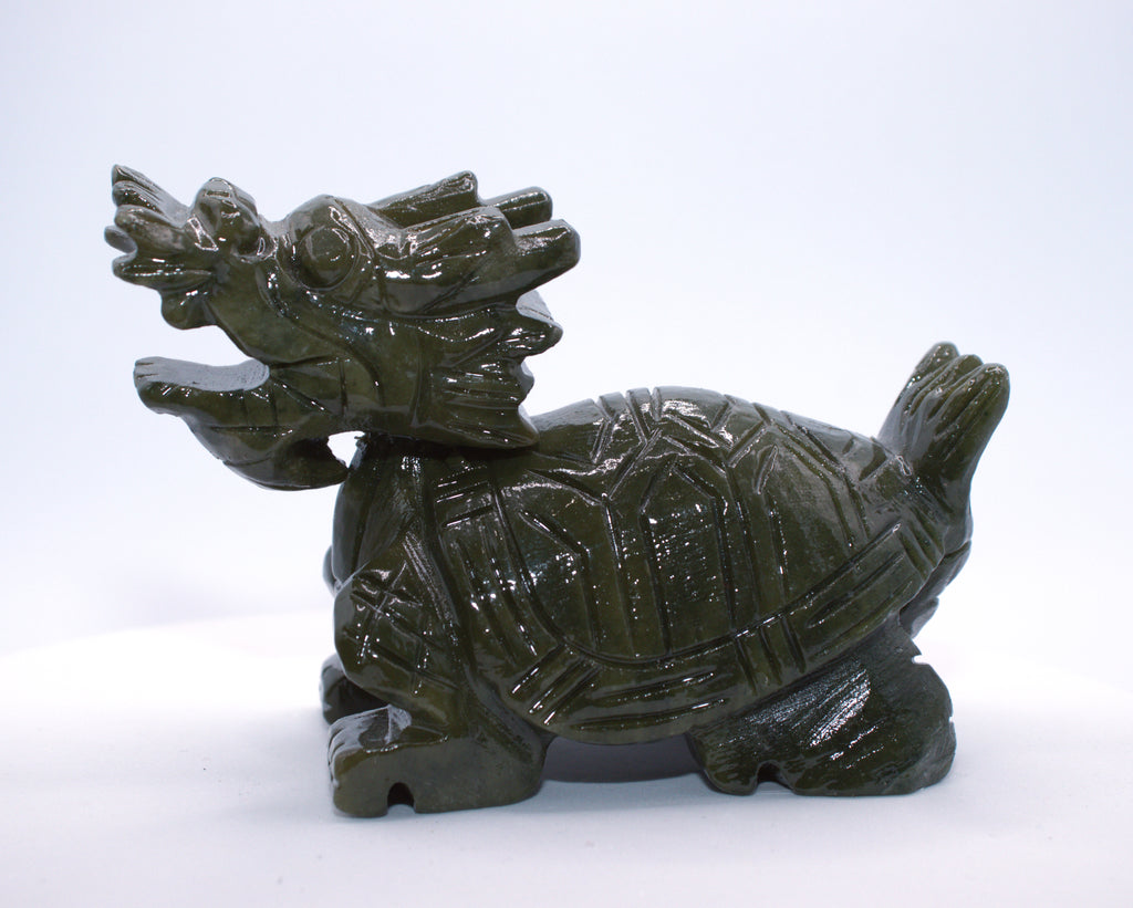 Nephrite Jade Dragon Turtle
