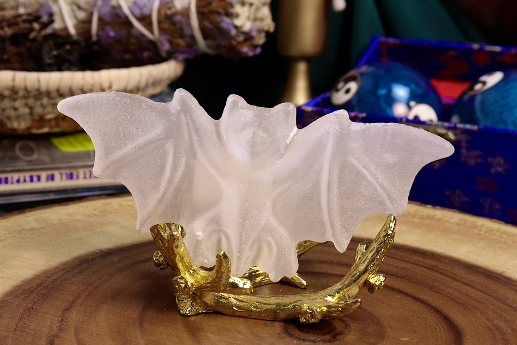 Satin Spar Selenite Bat