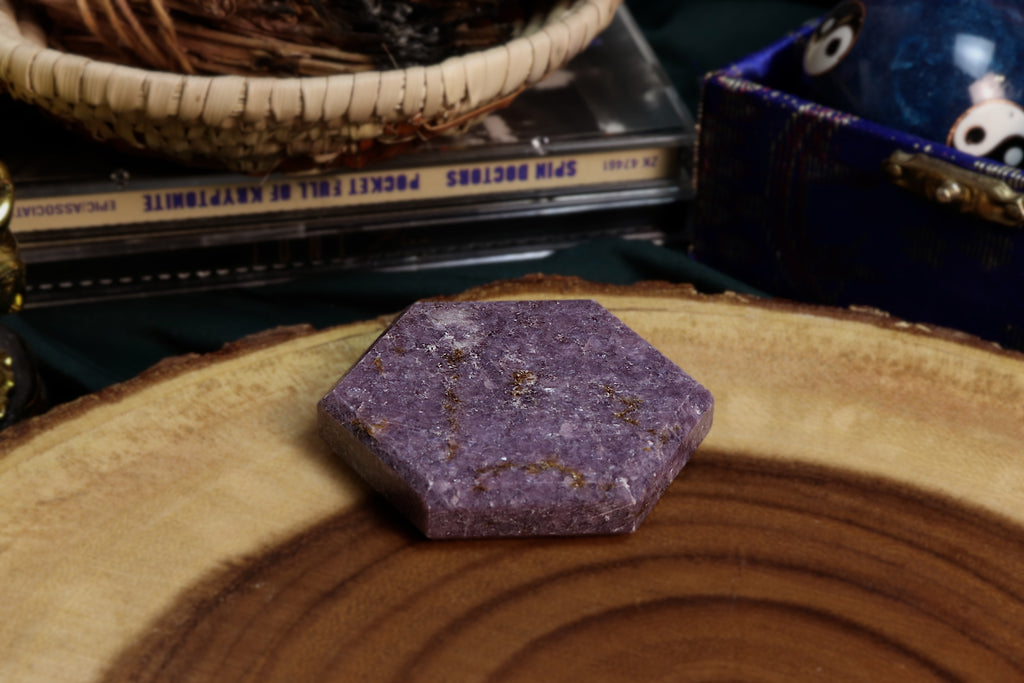 Lepidolite Hexagon