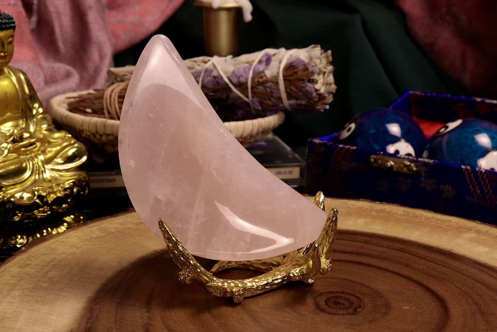 Rose Quartz Moon Bowl