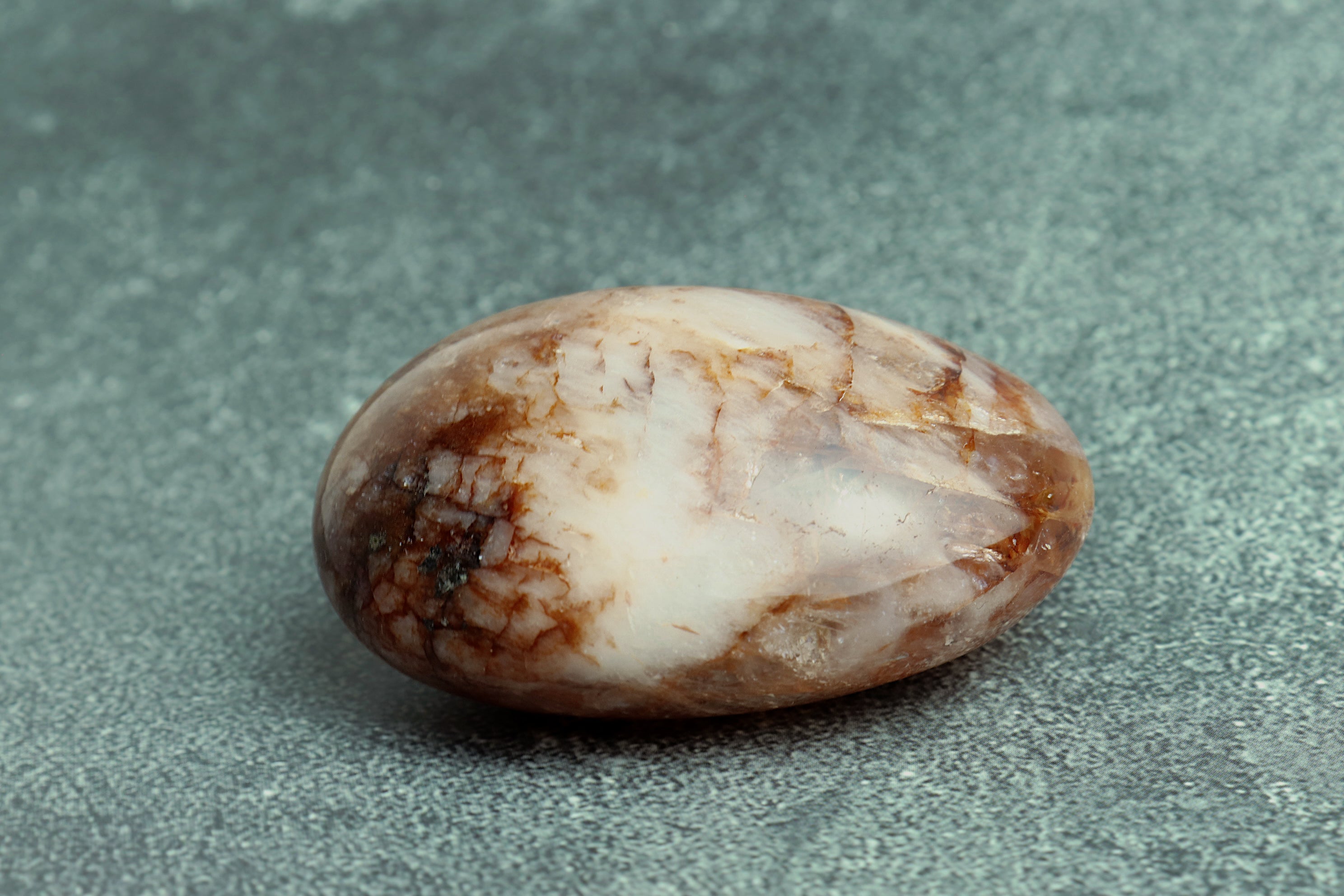 Fire Quartz Palm stone