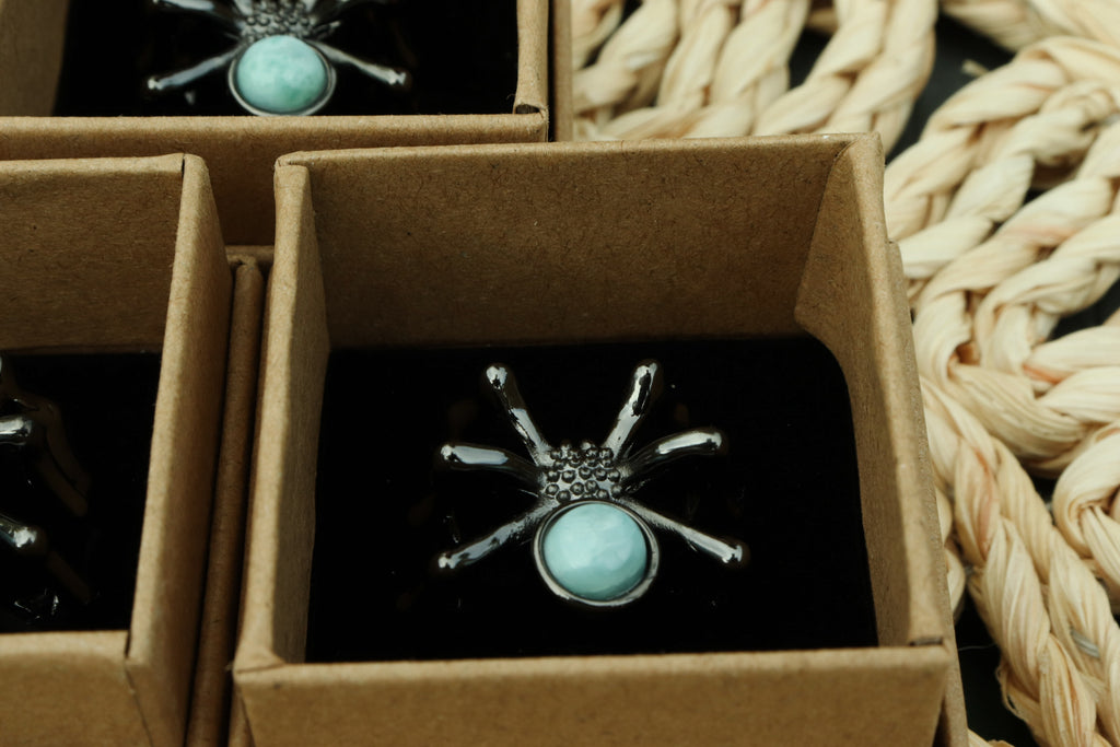 Larimar Spider Ring