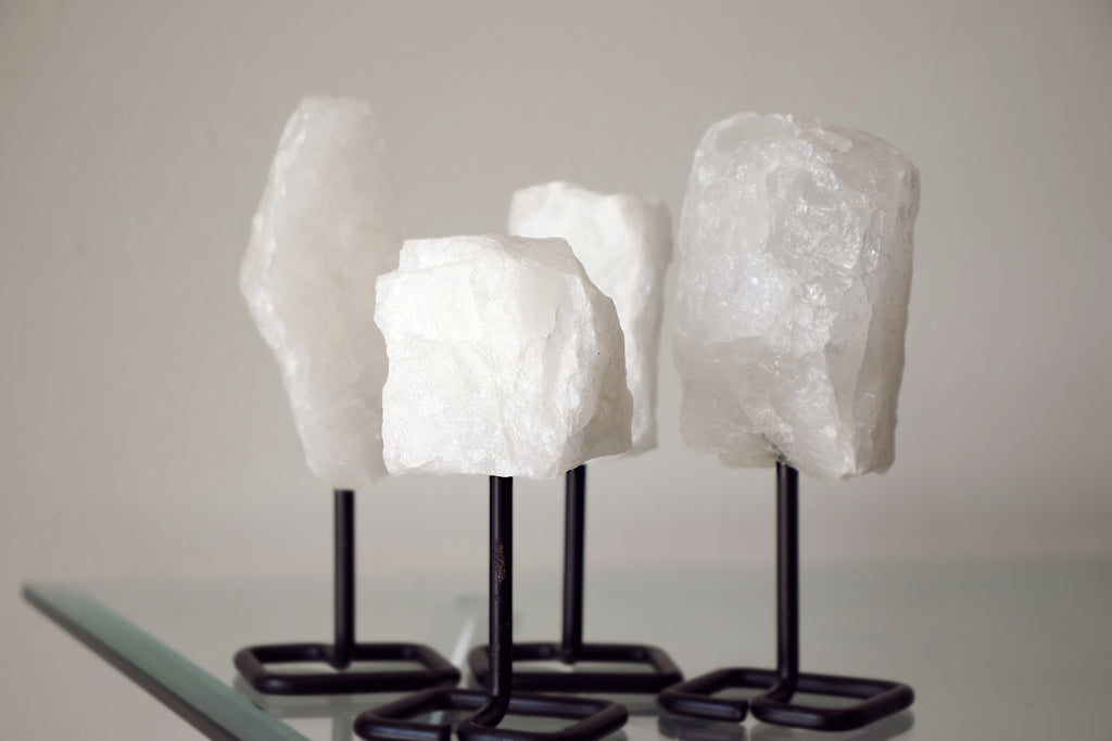 White Quartz (milky quartz) on stand