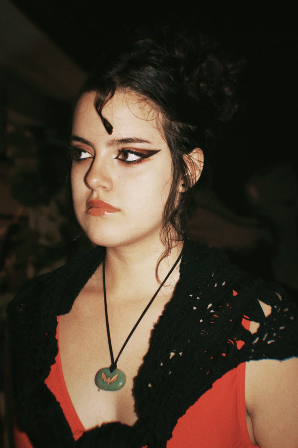 Aventurine Bat Necklace